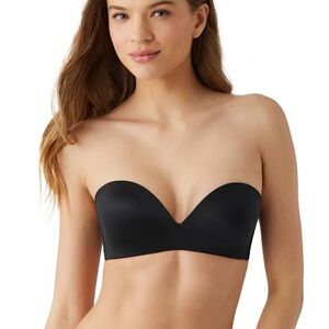 NWT Wacoal b.temptd Wireless Black Strapless Bra